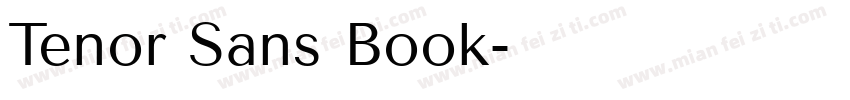 Tenor Sans Book字体转换